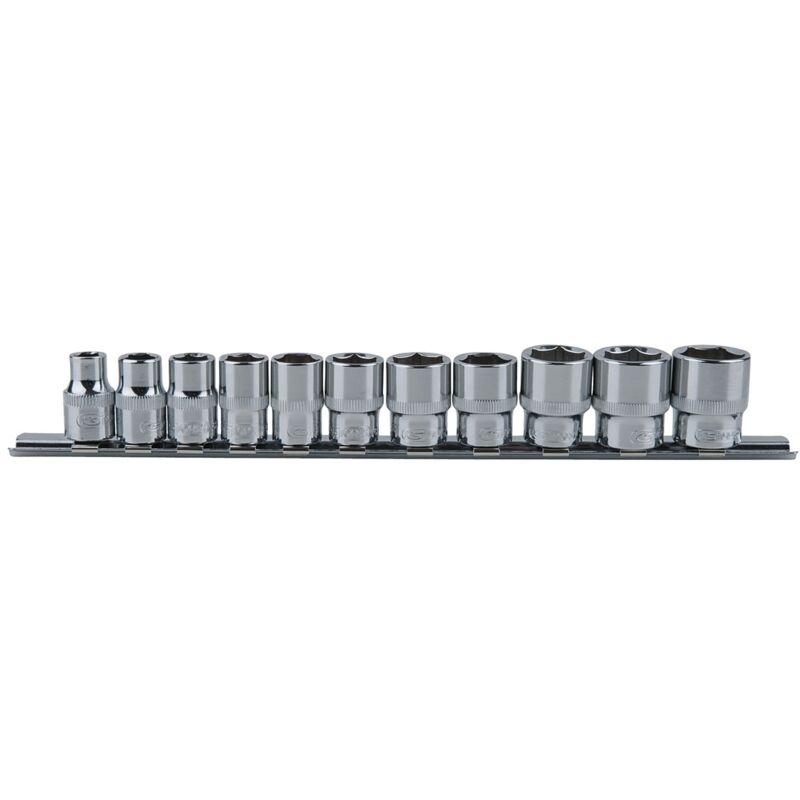 KS TOOLS 1/2 Jeu de douilles 6 pans CHROMEplus, longues, 10 pcs