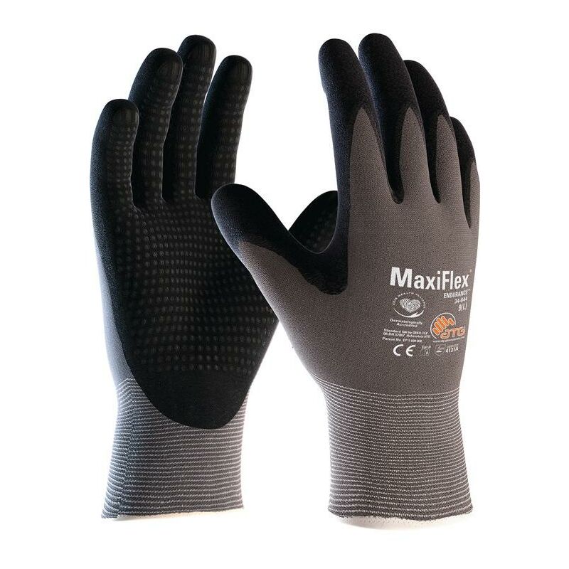 Handschuhe 7 Worky L+D MICRO black Nylon-PU 1151 Nylon Arbeitshandschuh Größe 