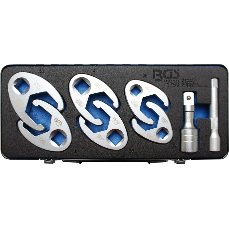 BGS technic Hahnenfußschlüssel-Satz Antrieb Innenvierkant 12,5 mm (1/2) / 20  mm (3/4) 8-