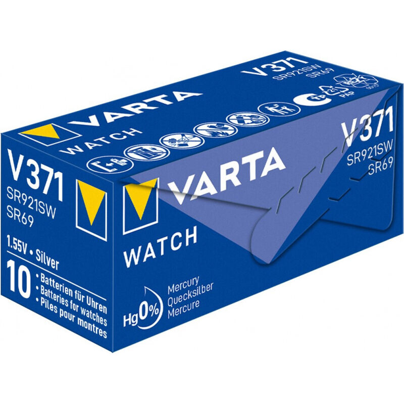 2x Varta Knopfzellen SR69/SR920 – Uhrenbatterie, Silberoxid, 2er Set