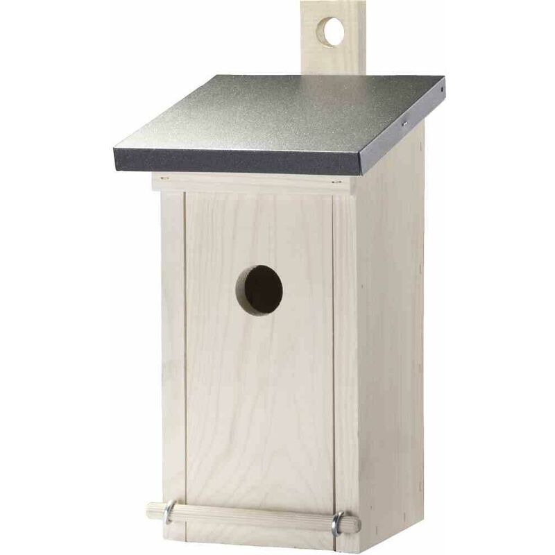 Nistkasten 3 In 1 Für Spatzen - Mehrfamilienhaus Aus Kiefernholz | Bunte Dächer Orange, Grün, Blau