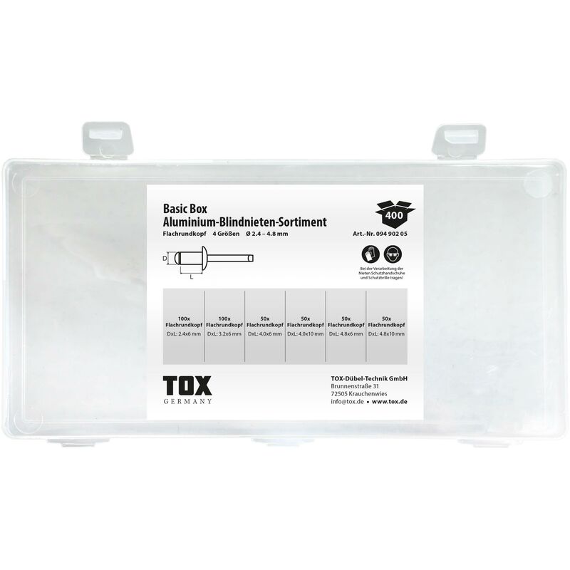 TOX Basic Box Splinte - Sortiment 555 tlg.