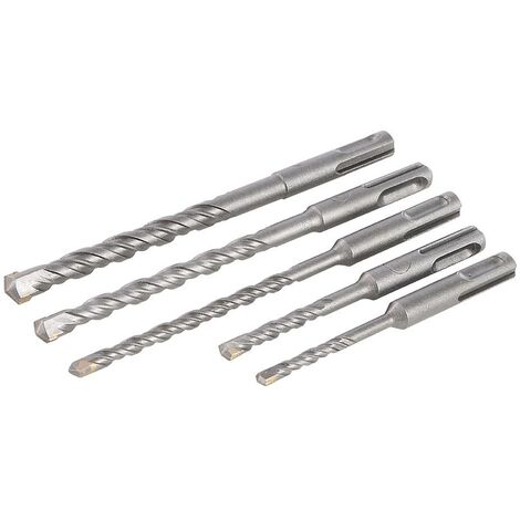 Famex 9163-5 SDS-Plus Hammerbohrer-Set – 5-teilig (5–10 Mm), Mit Hartmetallspitze, In Kunststoffkassette