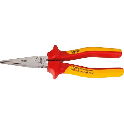 KS Tools Flachrundzange, 1000V, Beschichteter Arbeitskopf, Gebogen, 200 Mm