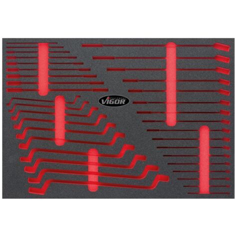 VIGOR Weichschaumeinlage V4970-L - Passend Für Teleskop-Ratschen Satz, 393x188x35mm