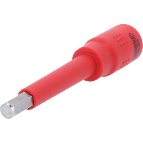 KS Tools Isolierte Bit-Stecknuss – 3/8 Zoll, 4mm Innensechskant, 82mm Lang & Bruchsicher
