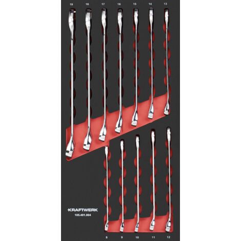 Crescent 14-teiliges Ringmaulschlüssel-Set SAE – Werkzeugrolle, Crestoloy-Stahl, 12-Kant