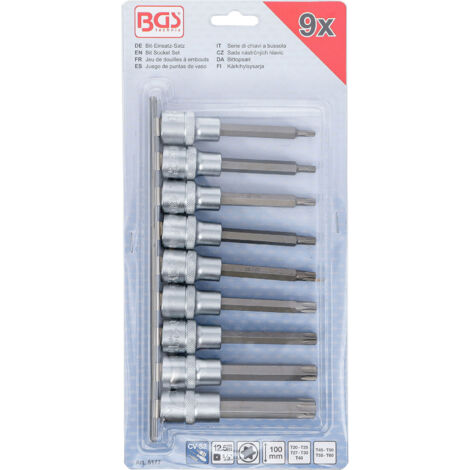 XPOtool Spannrollenschlüssel-Set Mit 13 Aufsätzen – 8x 12-kant & 5x E-Profil Im Praktischen Koffer