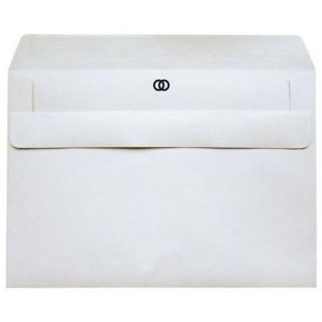 100 Sobres DIN C5 162 X 229 Mm Blanco 80 G/m² Con Ventana Adhesivo