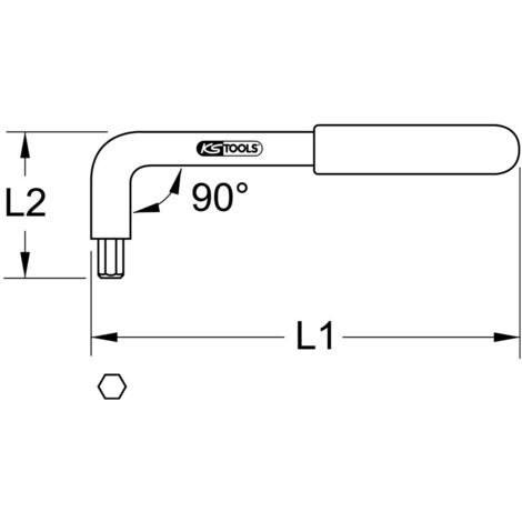 Innensechskant-Winkelstiftschlüssel XL – 8 Mm, Extra Lang, Durchgehärtet & Matt Verchromt – DIN ISO 2936
