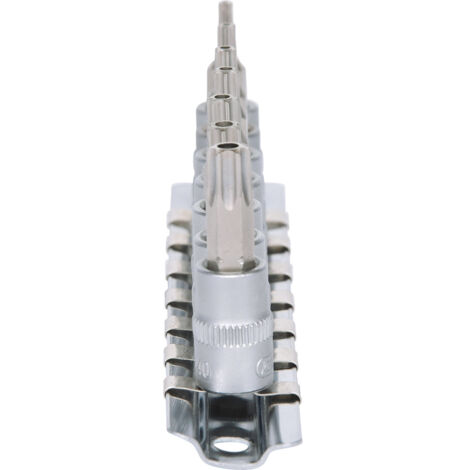 KS Tools 911.1460 Bit-Stecknuss-Satz 1/4 – 7-teilig, TX10–TX40 Mit Stirnlochbohrung