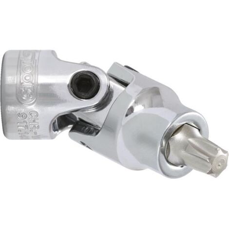 KS Tools 917.1492 Gelenk-Bit-Stecknuss TX T10 - 1/4 Zoll Chromeplus Für Schwer Zugängliche Schrauben
