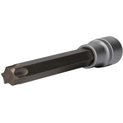 Titan 62860 T60 Bit-Stecknuss – 1/2 Zoll Antrieb, Manipulationssicher, Aus Chrom-Vanadium-Stahl
