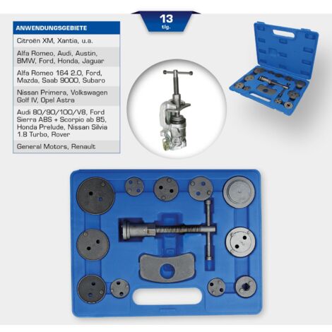 ENVA Bremskolbenrücksteller Set 13-tlg. - Universal Bremswerkzeug Mit Koffer