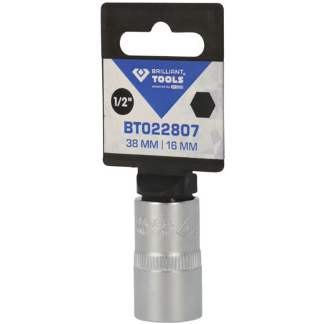 Rhino 9092 Sechskant-Stecknuss Kurz 16 Mm – Robuster 1/2 Zoll Antrieb Aus Chrom-Vanadium-Stahl
