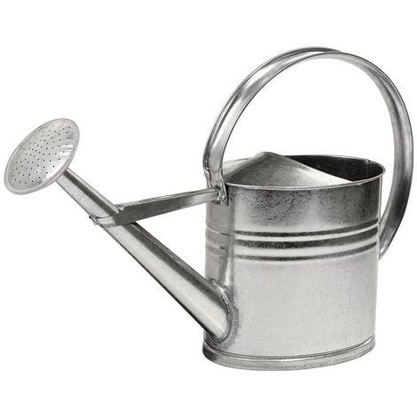 Gießkanne 10 l silber Metall verzinkt