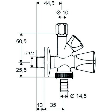 Eckventil-Set Reverse-System Für Heizung – Anschlussgarnitur Mit Thermostatventil 1/2 Zoll Und Abzweigventil