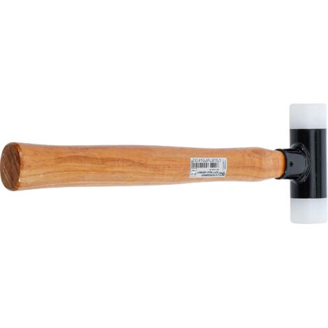 C&T Schonhammer 30mm - Rückschlagfreier Nylonhammer Mit Holzstiel