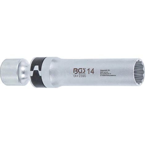Beta 956C 14 – Zündkerzeneinsatz Mit Innenvierkantantrieb 1/2 Zoll, 14 Mm, Verchromt