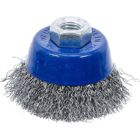 Produktbild von Brilliant Tools Topfbürste BT103103 – Ø65mm, M14x2,0, Gehärteter Stahldraht, Für Winkelschleifer, Max. 12.500 U/min, Zum Entrosten & Entlacken