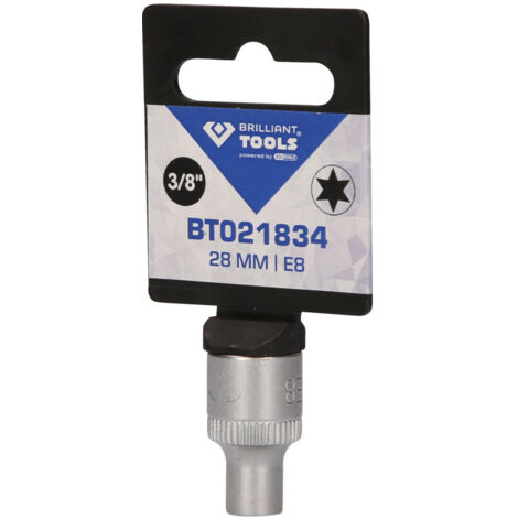 KS Tools 3/8'' TX-Stecknuss E8 – Für Torx-Schrauben, Chrom Vanadium, Matt Satiniert