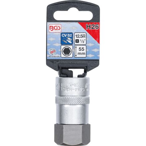BGS 2087-H6 Bit-Einsatz – 1/2" Antrieb, Innen-Sechskant 6 Mm, 120 Mm Lang
