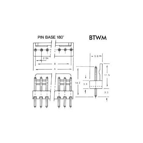 Stiftleiste 4-polig 2,54mm - 10 Stück PCB Steckverbinder Für Elektronik