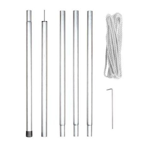 STANGENSET FÜR SONNENSEGEL - 2.5 m - MIT ABSPANNSEIL