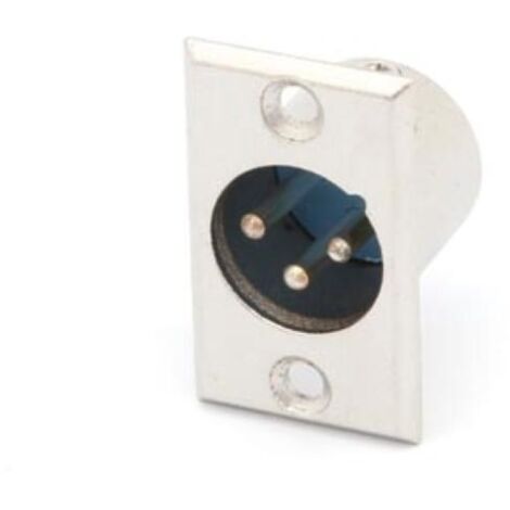 XLR-EINBAUSTECKER - 3-POLIG - VERNICKELT - PRINTMONTAGE