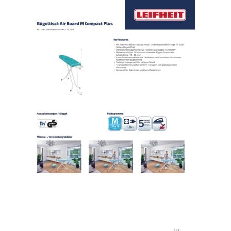 LEIFHEIT Board Compact Bügeltisch M Plus Air