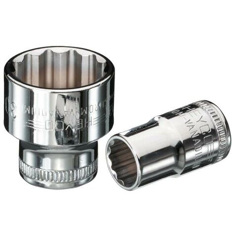 3/8" Whitworth (WW) Stecknuss Flach – 12-kant Bi-Hex, 1/2" Antrieb, Aus CR-V Stahl, Für Schwierige Zugänge