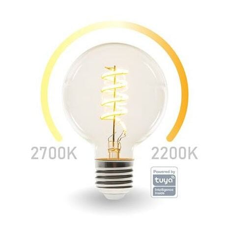 - MIT E27 FILAMENT Perel G95 WARMWEIß INTENSIV SMART-WI-FI-LED-LAMPE & - WARMWEIß -