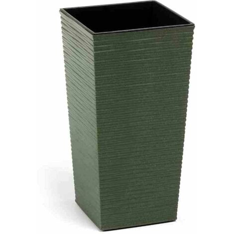Siena Garden ECO Pflanzkübel Rund – 45 Cm Durchmesser, Aus Recyceltem Kunststoff, Schwarz, Mit Wasserablauf