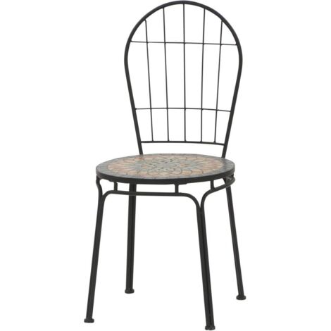 Stella Gartentisch Mit Mosaik-Platte - Eleganter Terrassen Tisch Mit Stahlgestell