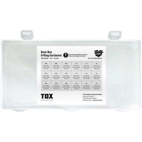 TOX Basic Box O-Ring - Sortiment 225 tlg.