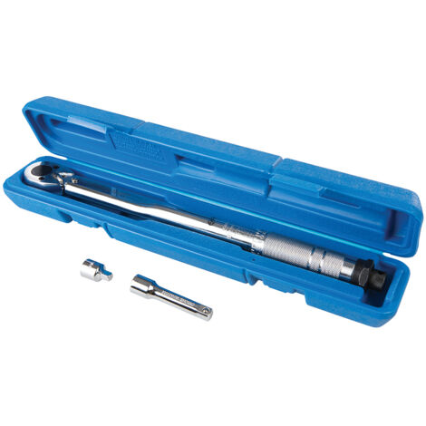 EPAuto Drehmomentschlüssel 3/8 Zoll – 3,0-24,4 M-lb / 13,6-108,5 Nm, Mit Adaptern