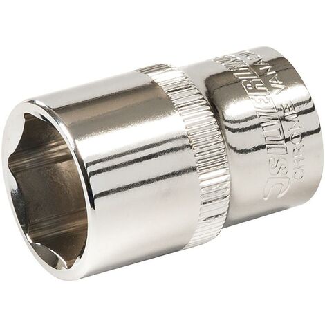 Silverline Steckschlüsseleinsatz 15 Mm – 3/8" Antrieb, Aus Chrom-Vanadium-Stahl, Verchromt, Nach DIN/ISO