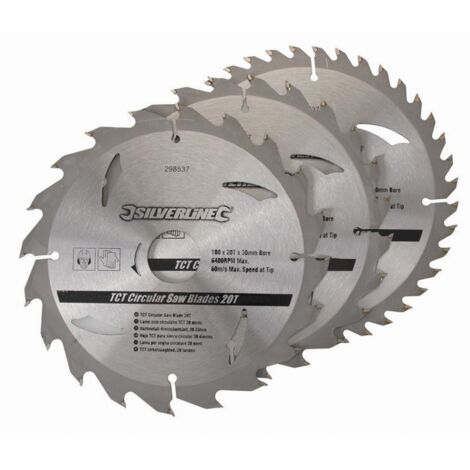 Silverline Hartmetall-Sägeblatt 250x30 Mm – 80 Zähne Für Aluminium, Inkl. Reduzierringen