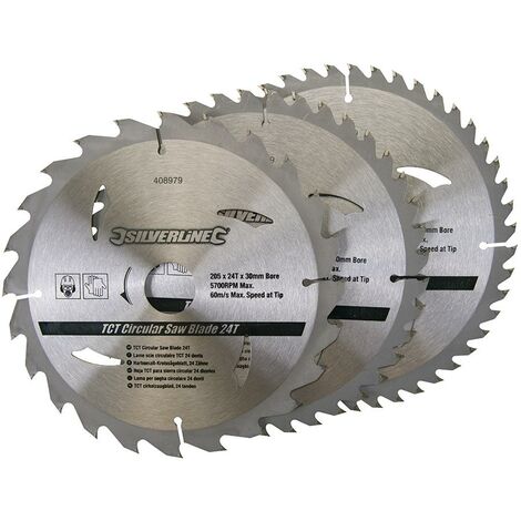 Silverline Hartmetall-Sägeblatt 250x30 Mm – 80 Zähne Für Aluminium, Inkl. Reduzierringen