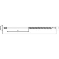 FÖRCH Flachdachbefestiger trittsicher, beschichtet Gewindedurchmesser 4,8 mm Länge 240 mm Schaftlänge 170 mm