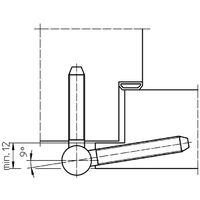 SIMONSWERK Einbohrband BAKA C 1-15 WF 3-teilig topzink 60 kg DIN links / rechts Holztüren