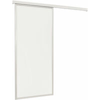 Schiebetür Holz Tür Holzschiebetür gerahmt weiß 740x2035 Zimmertür  -  ohne SoftClose