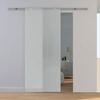 Schiebetür Glas Tür satiniert 880 mm offene Schiene Zimmertür Glasschiebetür