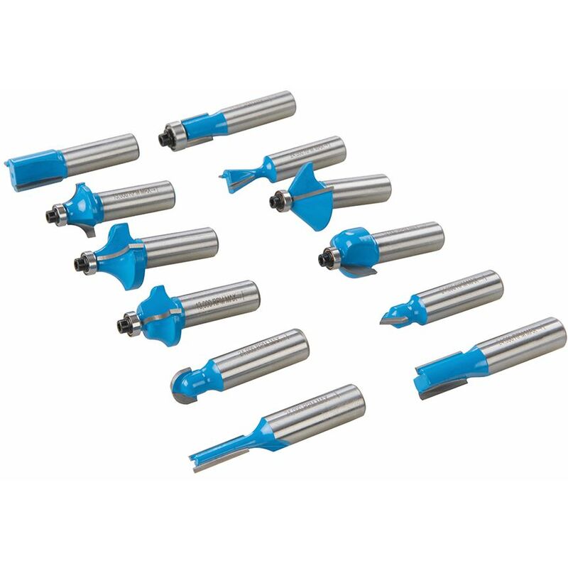 Silverline 12mm TCT Router Bit Set 12pce - 12mm