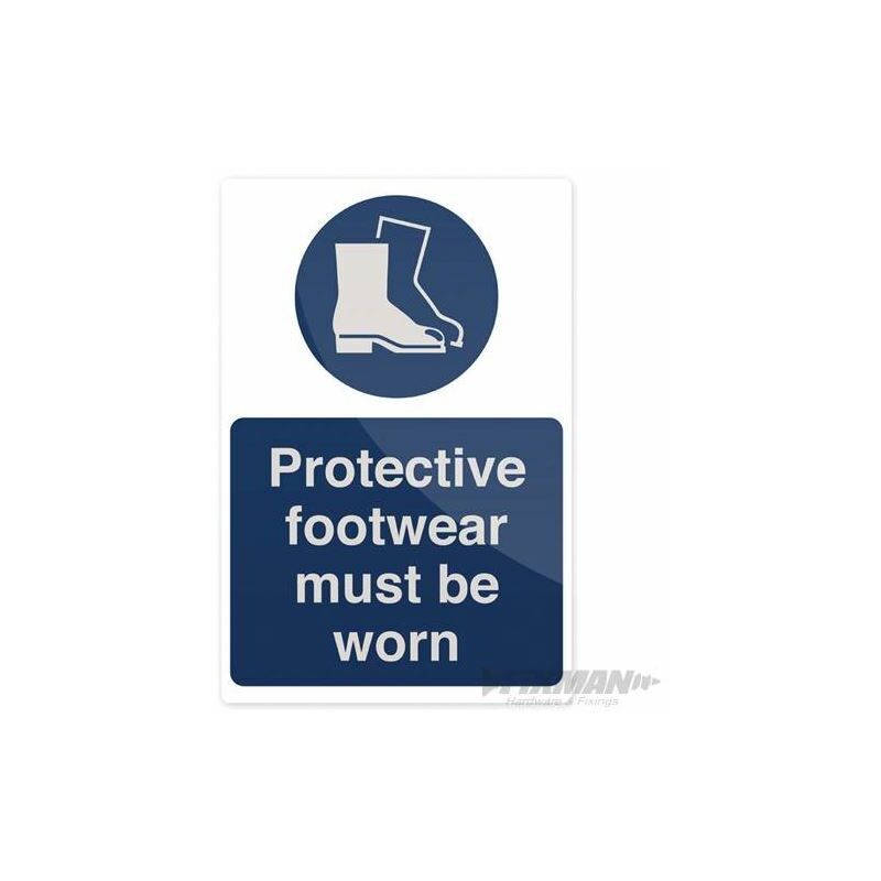 Protective Footwear Must Be Worn Sign 200 x 300mm Rigid