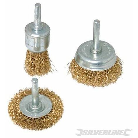 15 Pack Wire Wheel Cup Brush Set With 1/4 Inch Round Shank, 5