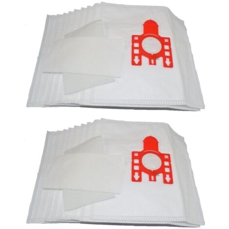 20 X FJM Bags For Miele Type Vacuum Cleaner Hoover Dust Bags &amp Filters Cat Dog Red Tab (1/4)