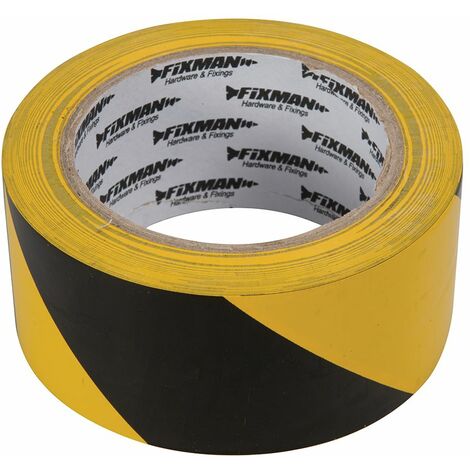 Fixman Hazard Tape - 50mm x 33m Black/Yellow