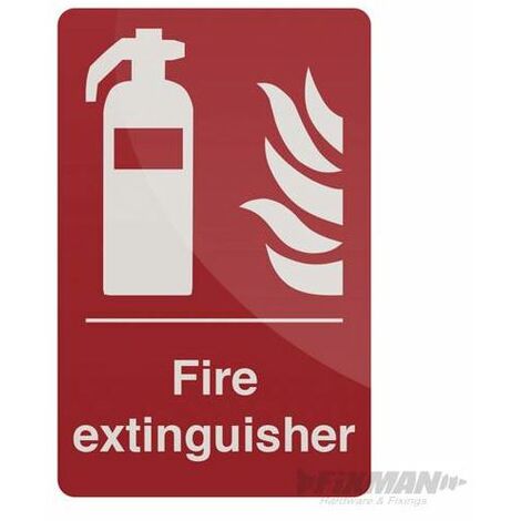 Fire Extinguisher Sign - 200 x 300mm Self-Adhesive