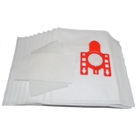 10 x FJM Vacuum Cleaner Dust Bags & Filters for Miele Type Cat & Dog (Red Tab) Compatible by Ufixt